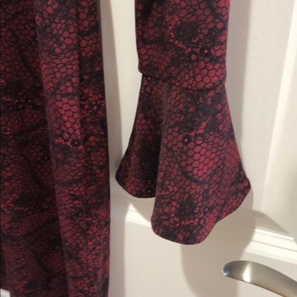 Michael Kors size P deep red/black dress. New! - Picture 3 of 4